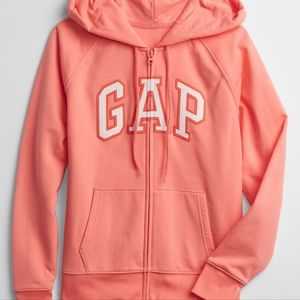 Black Gap Logo Zip Hoodie In Fleece